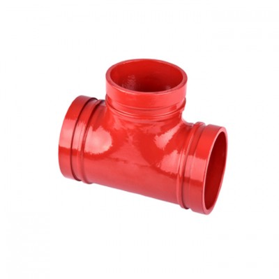 FM/UL Approved Ductile Iron Grooved Equal Tee